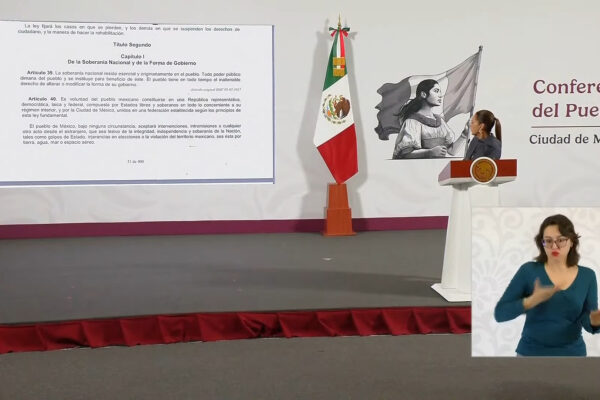 Claudia Sheinbaum,soberanía México,artículo 39 constitucional,intervención Estados Unidos,barco Cuauhtémoc,pueblo de México,independencia,injerencismo,reforma Ley de Telecomunicaciones,PRIAN,transición democrática,Labastida,Fox,Zedillo,historia México,neoliberalismo,defensa territorio
