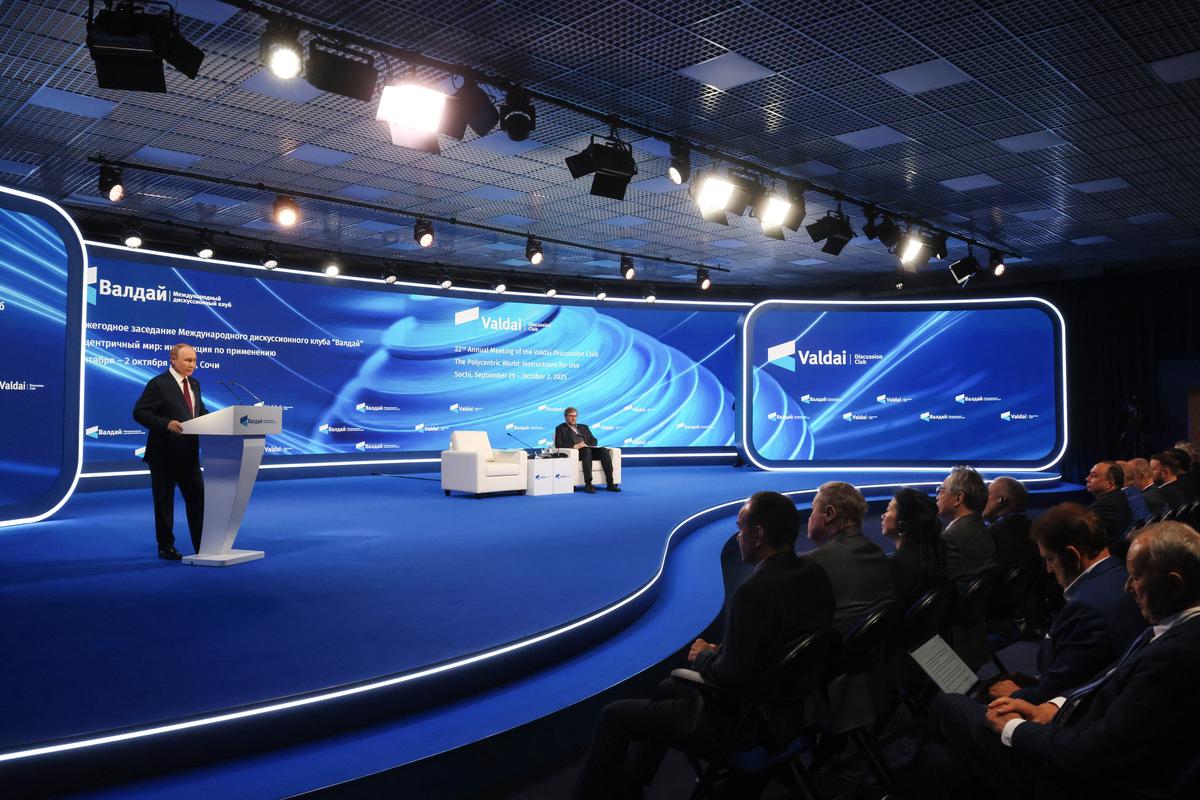 discurso del Presidente de Rusia,XXII edición del Foro Internacional de Discusiones Valdái,peligros de un mundo multipolar