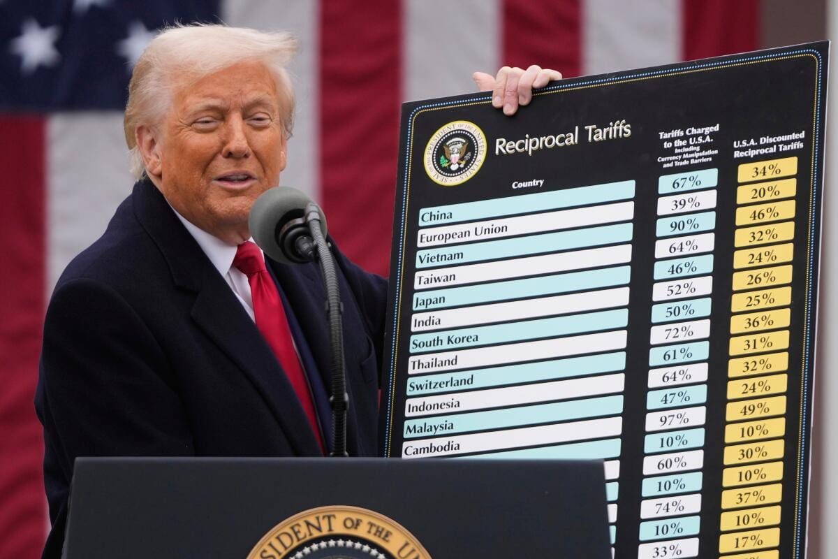Donald Trump en conferencia sobre política arancelaria y comercio internacional