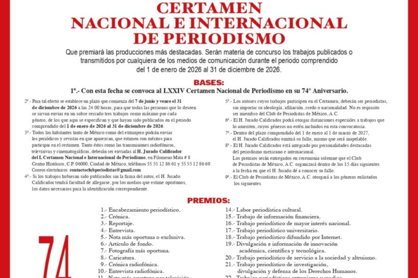 Convocatoria certamen nacional e internacional de periodismo 2026 page 0001